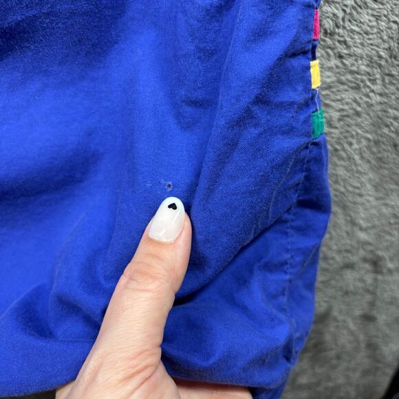 La Javabe Vintage Peasant Dress House Patio Kaftan Floral Applique Boho OS D144 - Picture 5 of 10